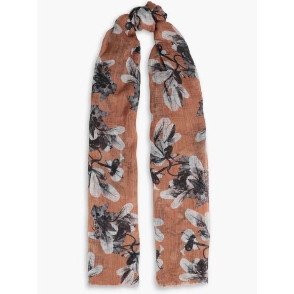 BRUNELLO CUCINELLI Floral-print linen-gauze wrap NWT MSRP US$1,455 - Picture 2 of 7